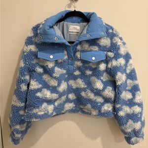 Urban Outfitters Cloud Print Fleece Sweatshirt